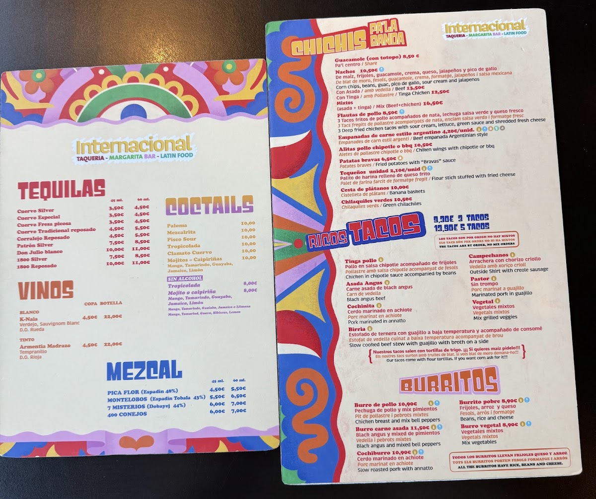 Menu Internacional Restaurant Bar-1